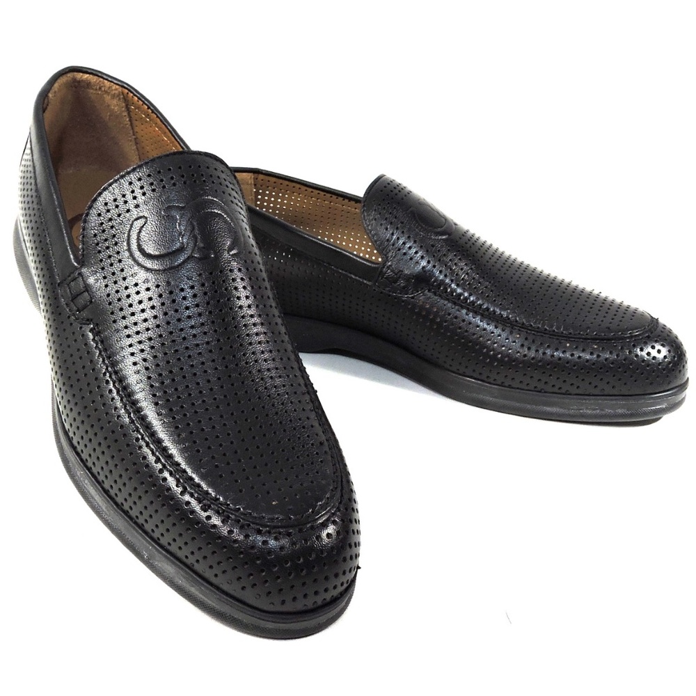 CASADEI 🇮🇹 MEN'S BLACK SOFT LEATHER COMFORT SUMMER LOAFERS